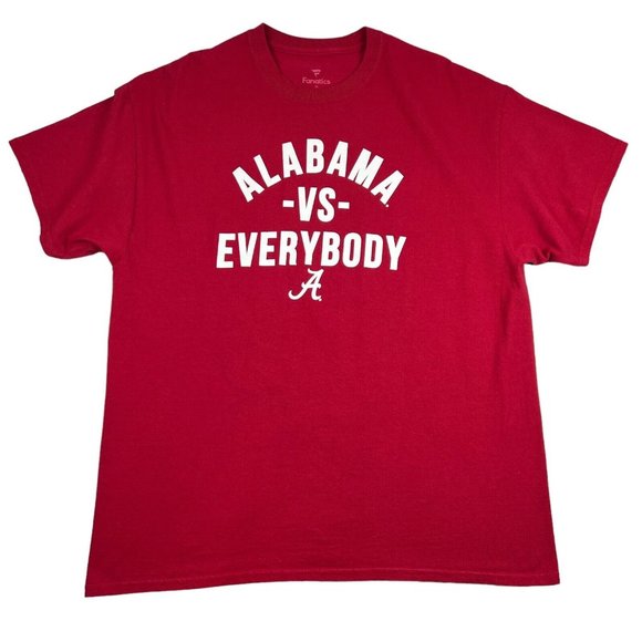 Fanatics University of Alabama T-Shirt Men XL Crimson Tide Alabama Vs Everyone - Picture 1 of 16